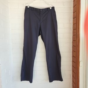 Men's Nike Golf DRI Fit Black With Gray Stripes Pants Size 34 X 32 (Actual 31")